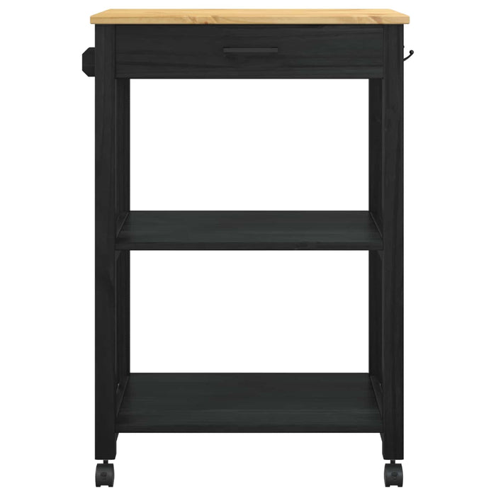 Carrello da Cucina Tinta unita Nero 88,5 x 40 x 60 cm 42027036