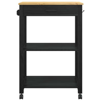 Carrello da Cucina-Scaffale per Cucina Tinta unita Nero 88,5 x 40 x 60 cm 469009