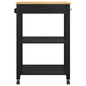 Carrello da Cucina-Scaffale per Cucina Tinta unita Nero 88,5 x 40 x 60 cm 469009