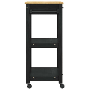 Carrello da Cucina Tinta unita Nero 88,5 x 40 x 60 cm 42027036