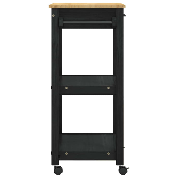 Carrello da Cucina Tinta unita Nero 88,5 x 40 x 60 cm 42027036