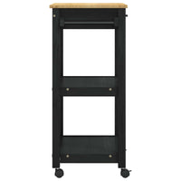 Carrello da Cucina-Scaffale per Cucina Tinta unita Nero 88,5 x 40 x 60 cm 469009