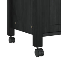 Carrello da Cucina-Scaffale per Cucina Tinta unita Nero 88,5 x 40 x 60 cm 763716