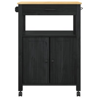 Carrello da Cucina Tinta unita Nero 88,5 x 40 x 60 cm 42027037