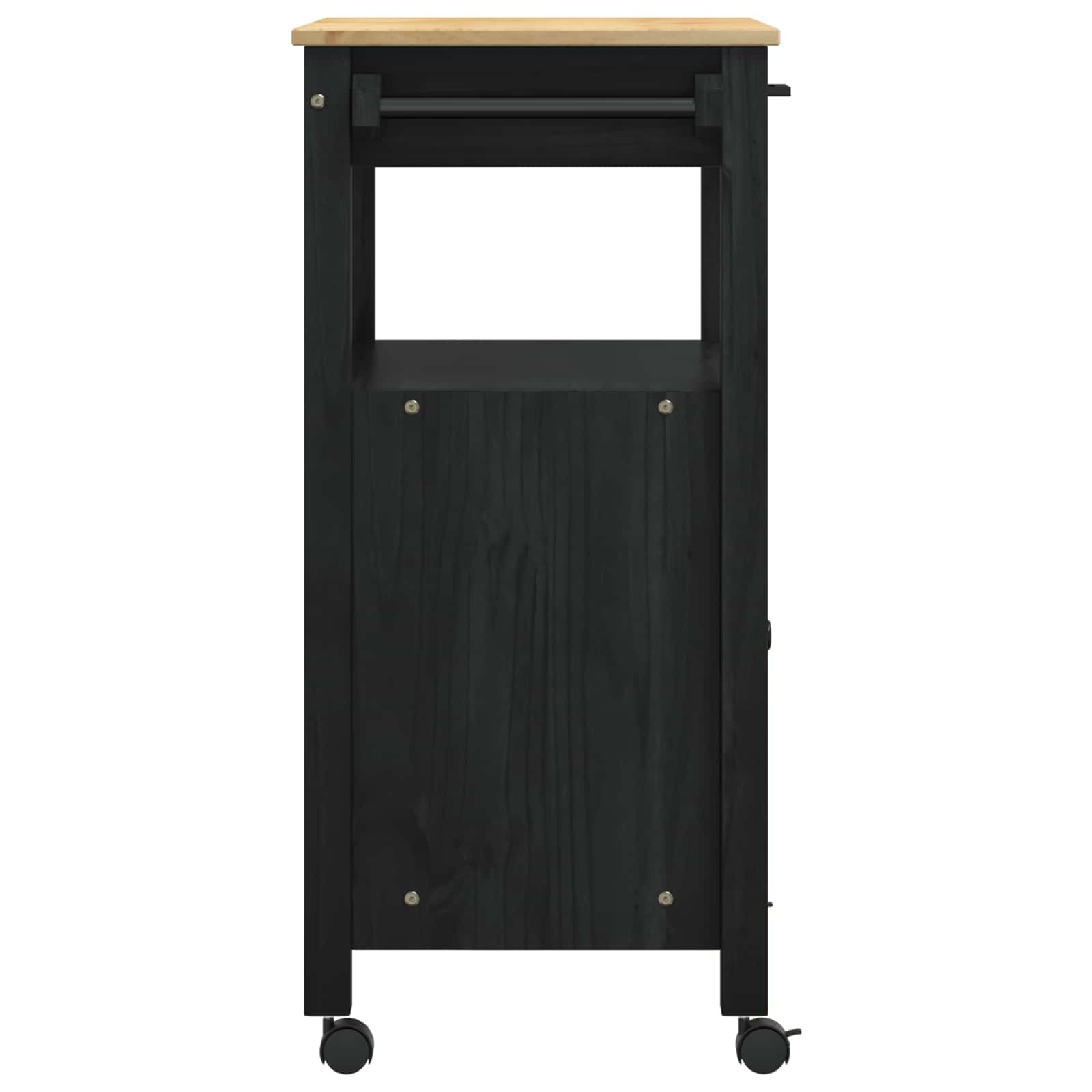 Carrello da Cucina Tinta unita Nero 88,5 x 40 x 60 cm 42027037