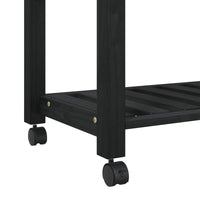 Carrello da Cucina-Scaffale per Cucina Tinta unita Nero 88.5 x 40 x 84 cm 517587