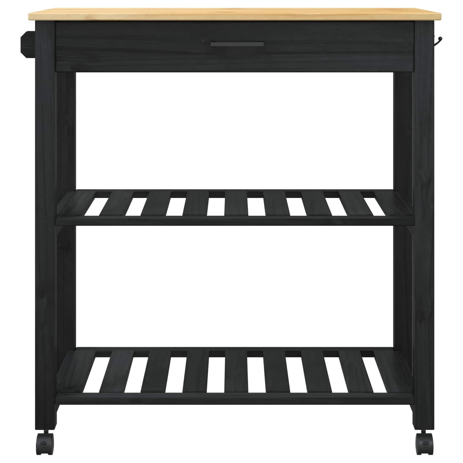 Carrello da Cucina Tinta unita Nero 88,5 x 40 x 84 cm 42027038