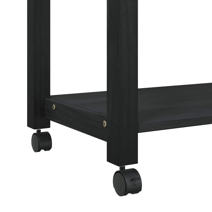 Carrello da Cucina-Scaffale per Cucina Tinta unita Nero 88,5 x 40 x 48 cm 880854