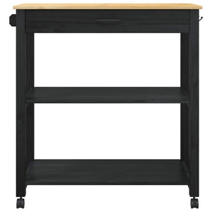 Carrello da Cucina-Scaffale per Cucina Tinta unita Nero 88,5 x 40 x 48 cm 880854
