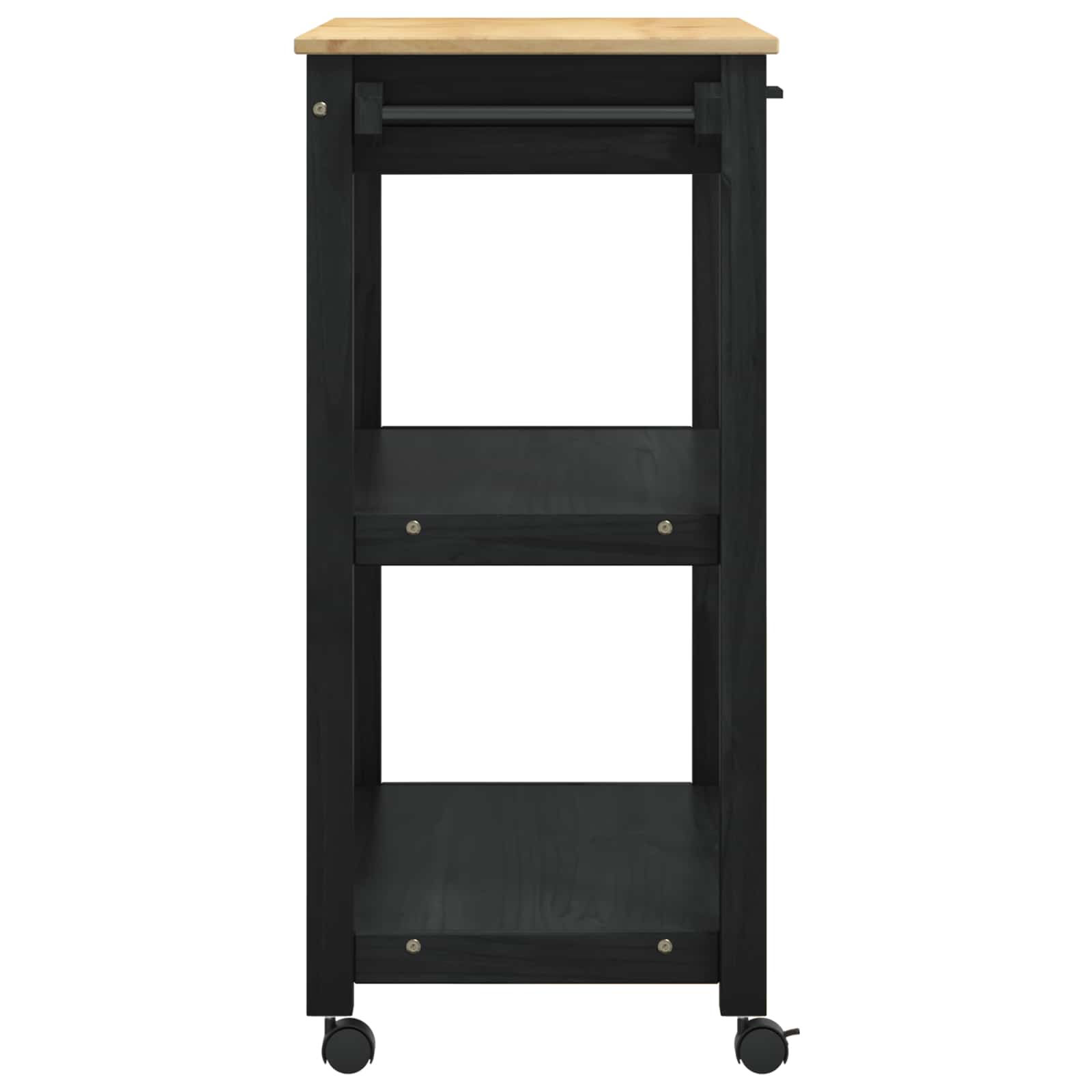 Carrello da Cucina Tinta unita Nero 88,5 x 40 x 48 cm 42027039