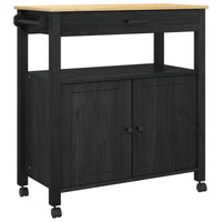 Carrello da Cucina Tinta unita Nero 88,5 x 40 x 48 cm 42027040