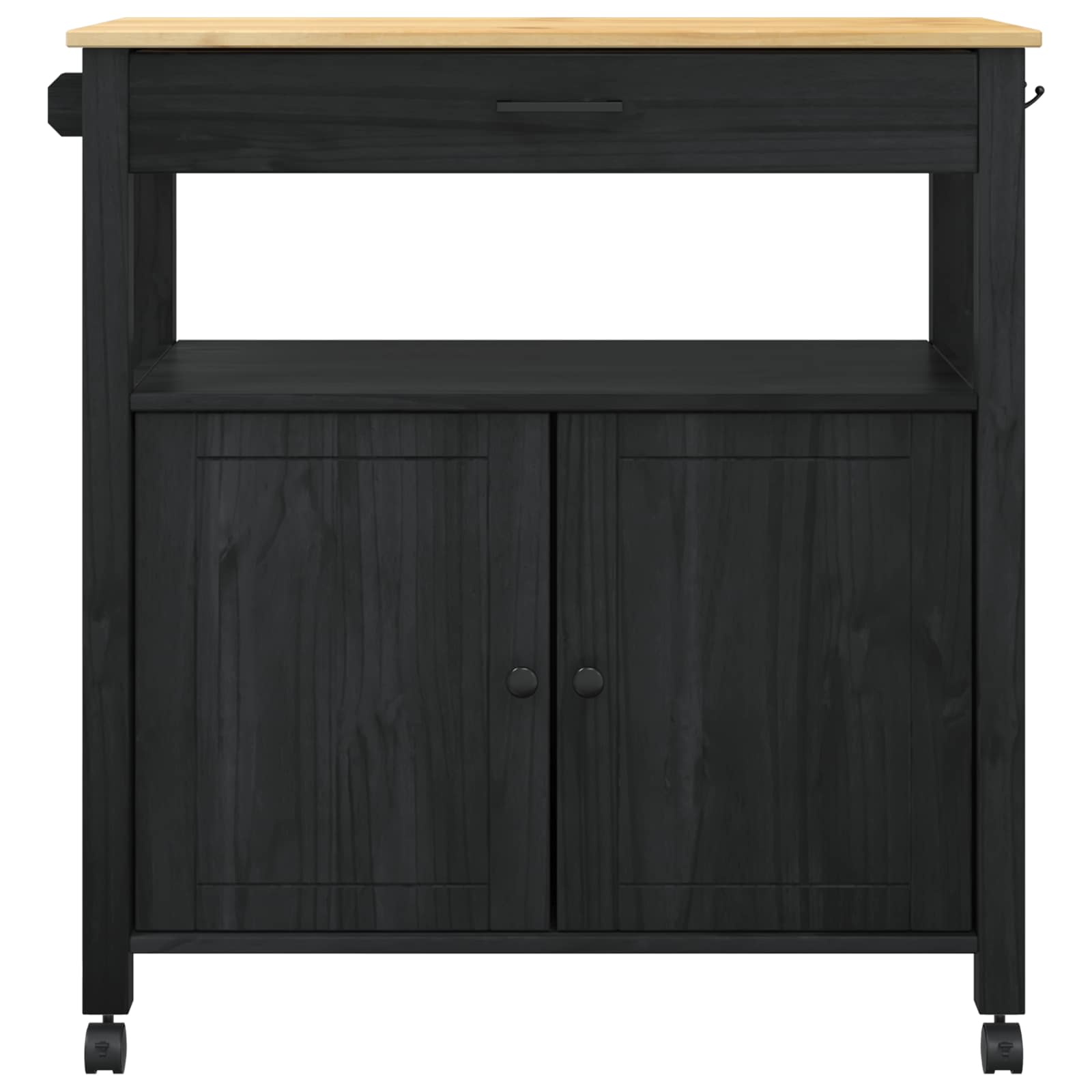 Carrello da Cucina Tinta unita Nero 88,5 x 40 x 48 cm 42027040