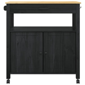 Carrello da Cucina Tinta unita Nero 88,5 x 40 x 48 cm 42027040