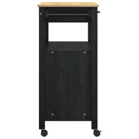 Carrello da Cucina Tinta unita Nero 88,5 x 40 x 48 cm 42027040