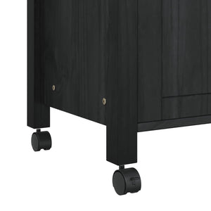 Carrello da Cucina-Scaffale per Cucina Tinta unita Nero 990639