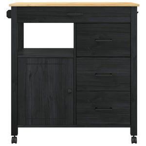 Carrello da Cucina Tinta unita Nero 42027041