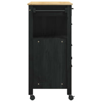 Carrello da Cucina Tinta unita Nero 42027041