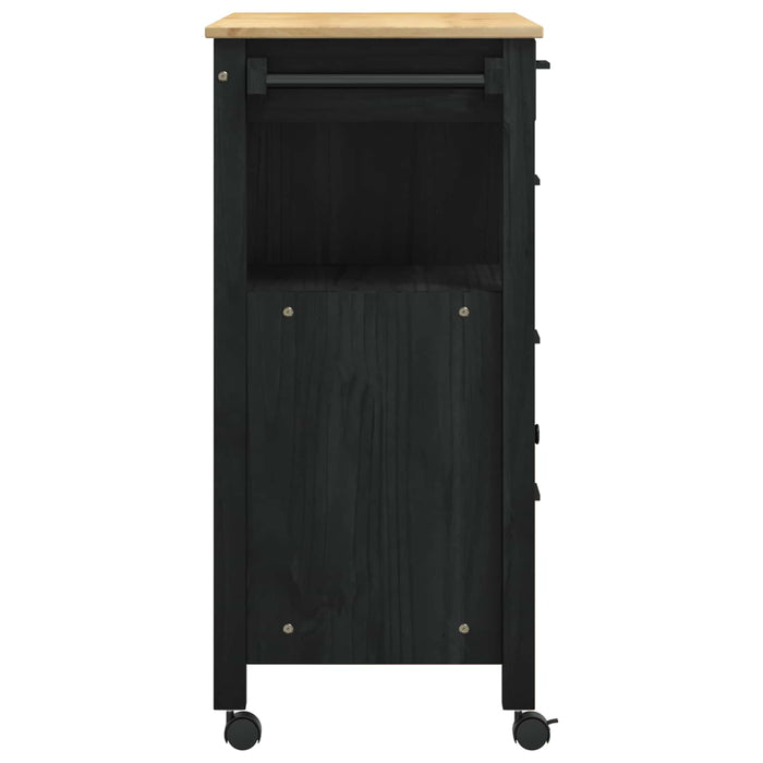 Carrello da Cucina Tinta unita Nero 42027041
