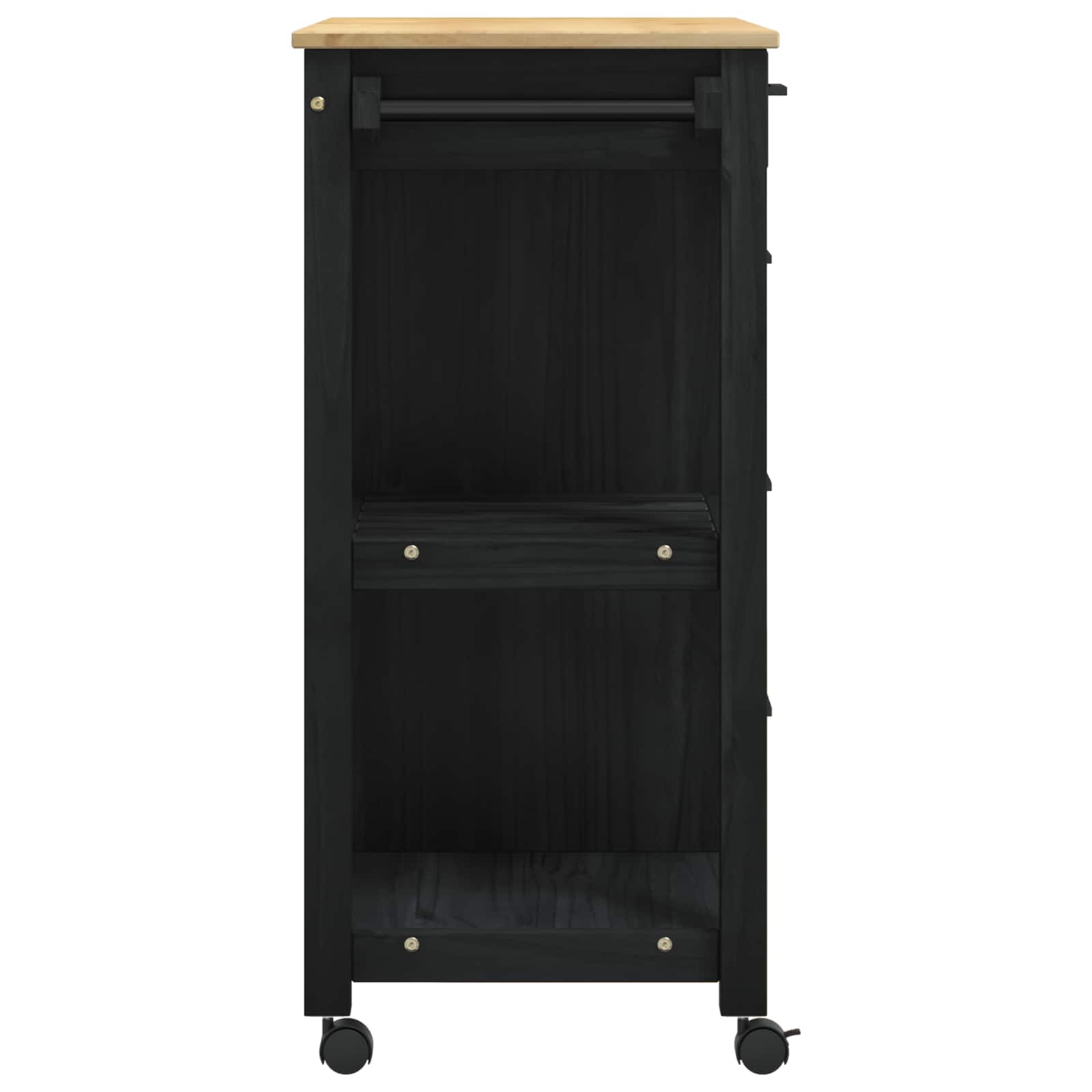 Carrello da Cucina Tinta unita Nero 42027043