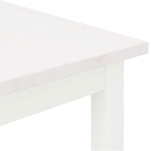 Tavolino da salotto Bianco 40 x 40 x 36 cm Pino massello 892754