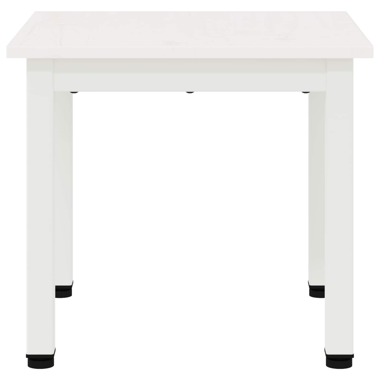 Tavolino da salotto Bianco 40 x 40 x 36 cm Pino massello 892754