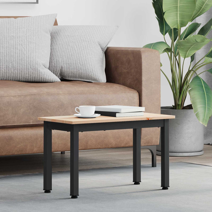 Tavolino da salotto Naturale 60 x 30 x 36 cm Pino massello 892757