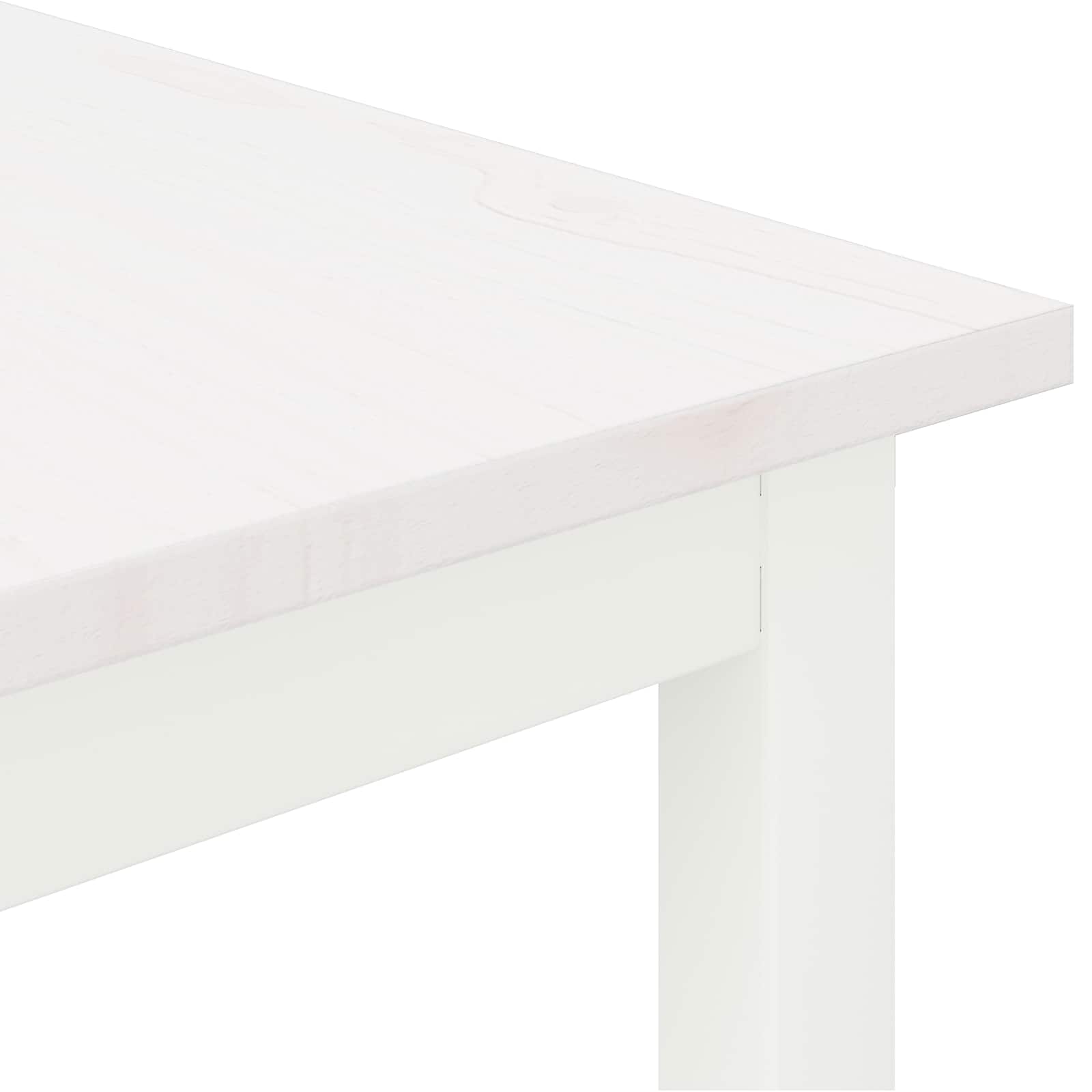 Tavolino da salotto Bianco 60 x 30 x 36 cm Pino massello 892758