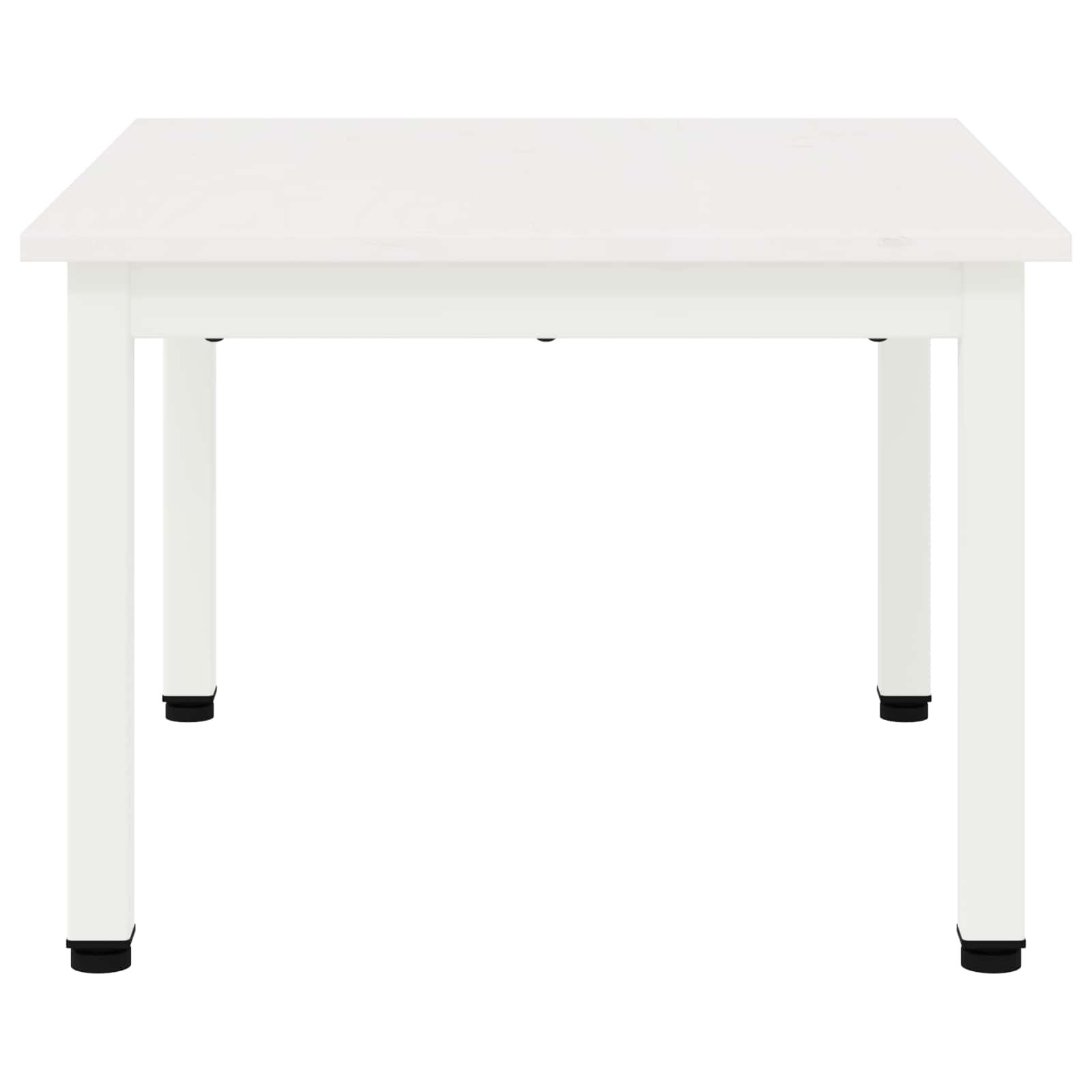 Tavolino da salotto Bianco 60 x 50 x 36 cm Pino massello 892762