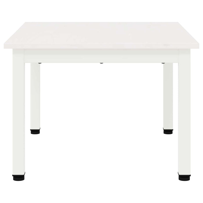Tavolino da salotto Bianco 60 x 50 x 36 cm Pino massello 892762