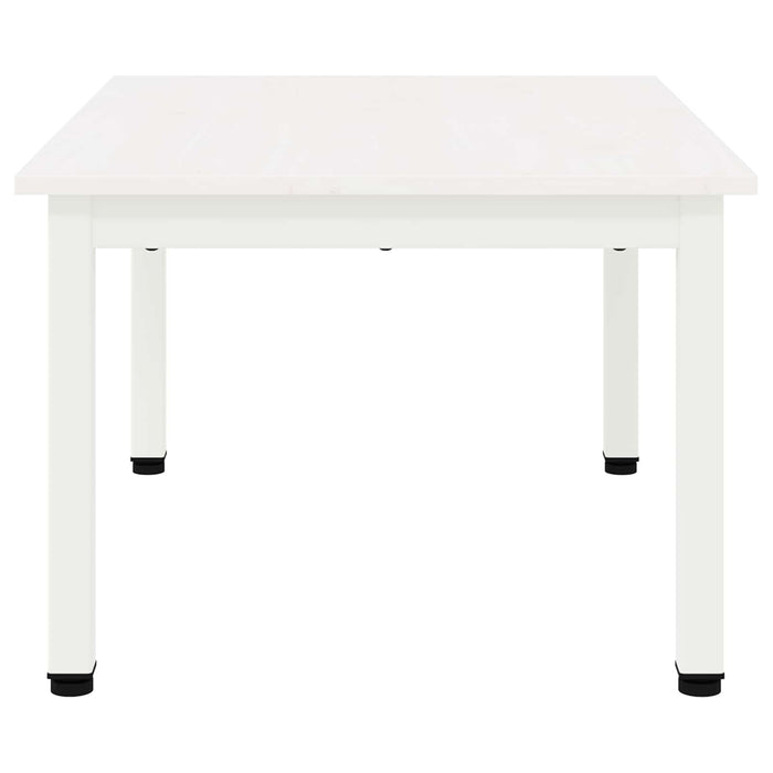 Tavolino da salotto Bianco 60 x 50 x 36 cm Pino massello 892764