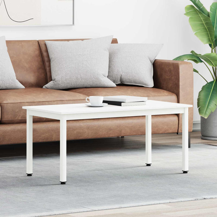 Tavolino da salotto Bianco 100 x 50 x 45 cm Pino massello 892766