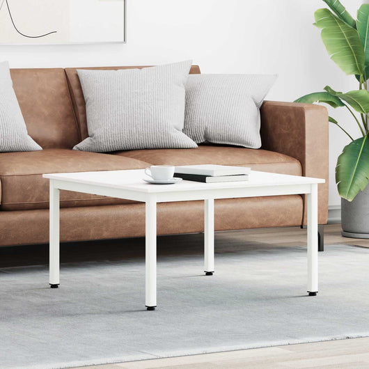 Tavolino da salotto Bianco 80 x 80 x 45 cm Pino massello 892768