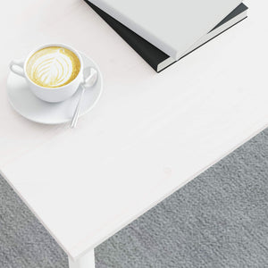 Tavolino da salotto Bianco 100 x 100 x 45 cm Pino massello 892770