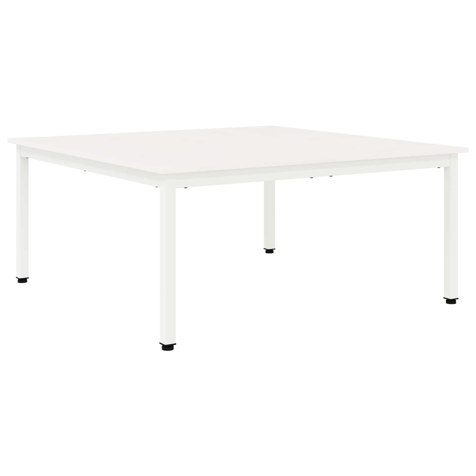 Tavolino da salotto Bianco 100 x 100 x 45 cm Pino massello 892770