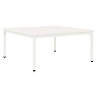 Tavolino da salotto Bianco 100 x 100 x 45 cm Pino massello 892770