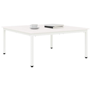 Tavolino da salotto Bianco 100 x 100 x 45 cm Pino massello 892770