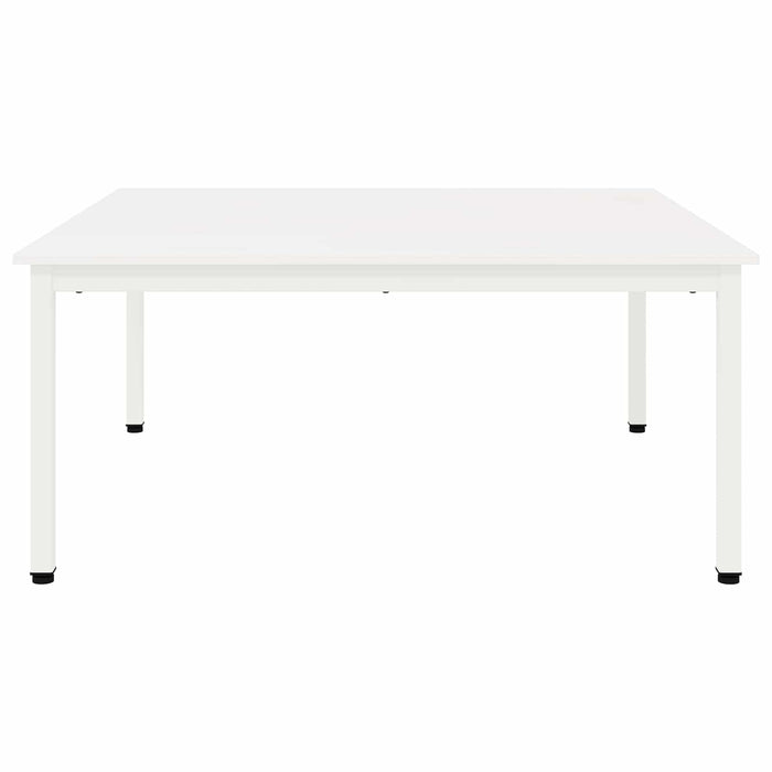 Tavolino da salotto Bianco 100 x 100 x 45 cm Pino massello 892770