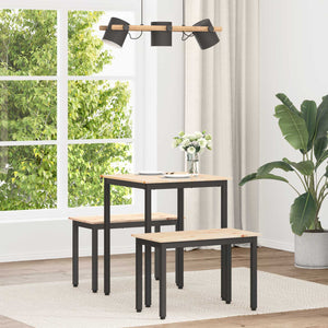 Tavolo da pranzo Naturale 60 x 60 x 75 cm Pino massello 892779