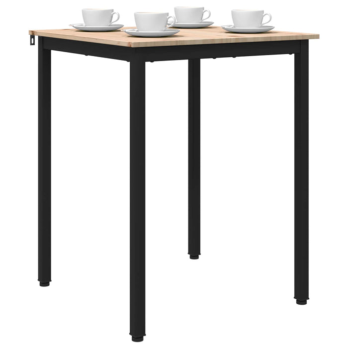 Tavolo da pranzo Naturale 60 x 60 x 75 cm Pino massello 892779