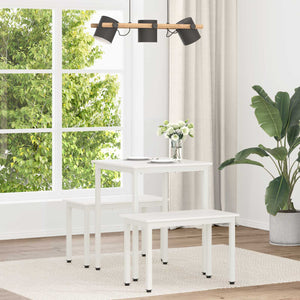 Tavolo da pranzo Bianco 60 x 60 x 75 cm Pino massello 892780