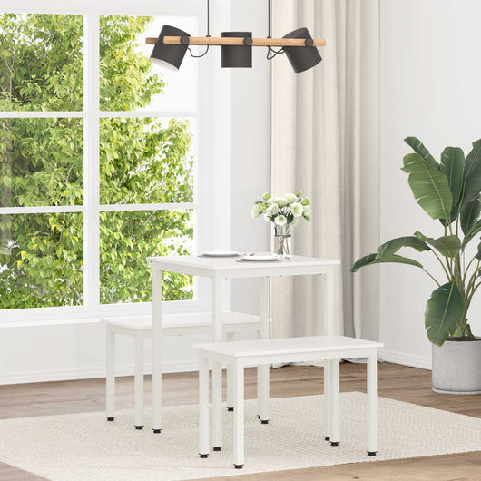 Tavolo da pranzo Bianco 60 x 60 x 75 cm Pino massello 892780