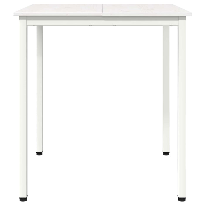 Tavolo da pranzo Bianco 60 x 60 x 75 cm Pino massello 892780