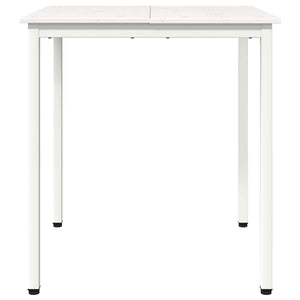 Tavolo da pranzo Bianco 70 x 70 x 75 cm Pino massello 892782