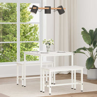 Tavolo da pranzo Bianco 80 x 80 x 75 cm Pino massello 892784