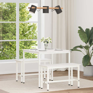 Tavolo da pranzo Bianco 80 x 80 x 75 cm Pino massello 892784