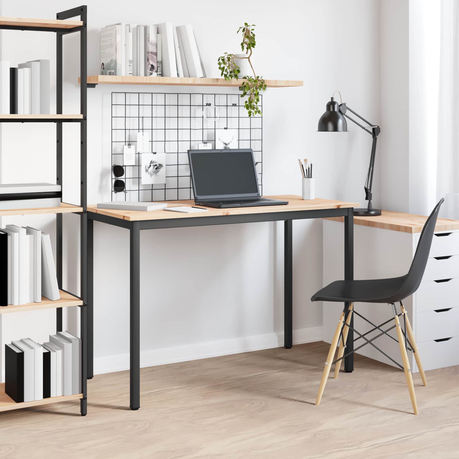 Tavolo da pranzo Naturale 110 x 55 x 75 cm Pino massello 892785