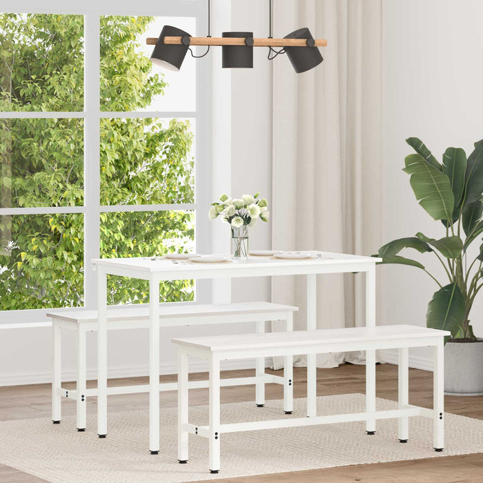 Tavolo da pranzo Bianco 110 x 55 x 75 cm Pino massello 892786