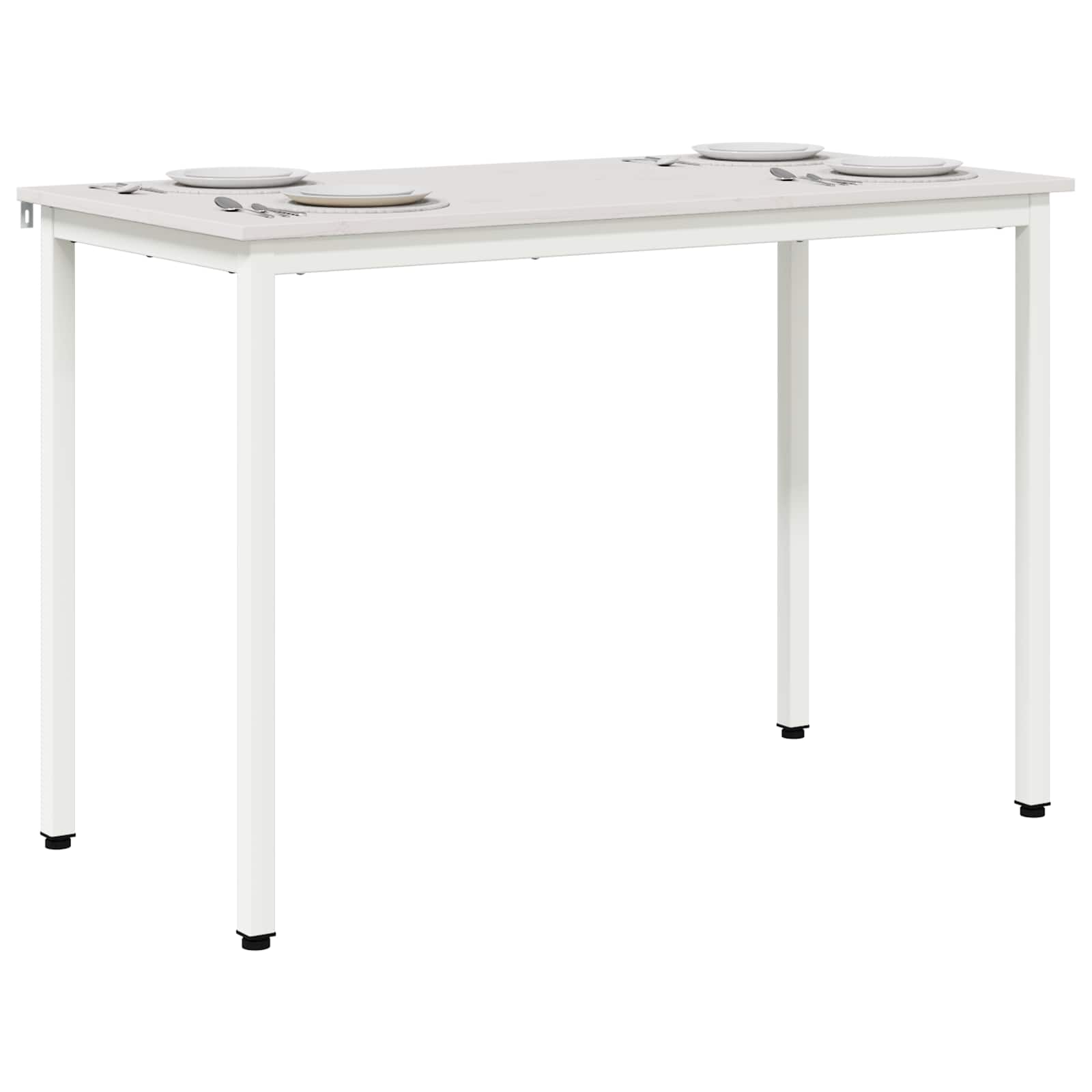 Tavolo da pranzo Bianco 110 x 55 x 75 cm Pino massello 892786