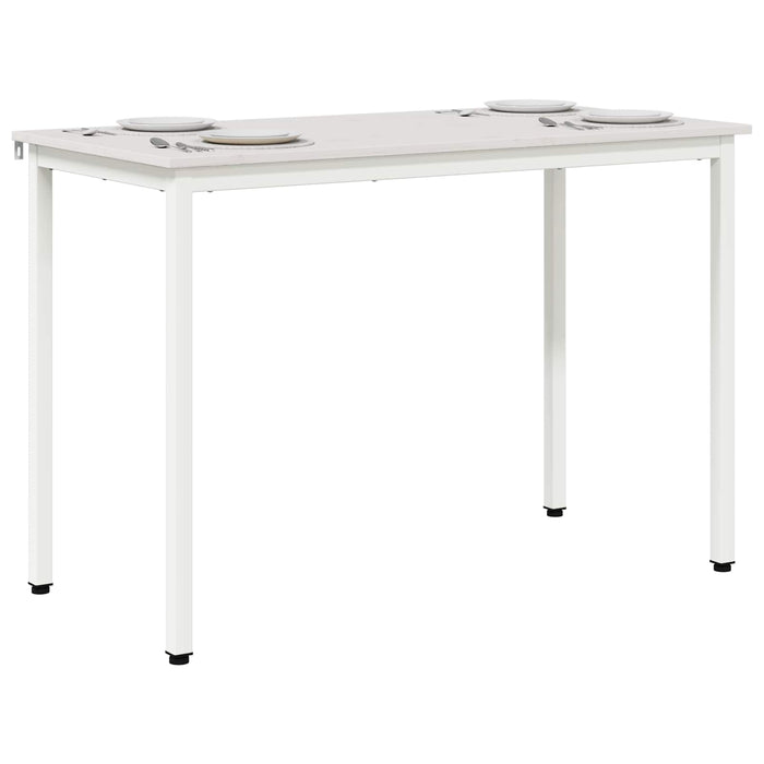 Tavolo da pranzo Bianco 110 x 55 x 75 cm Pino massello 892786