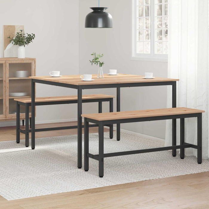 Tavolo da pranzo Naturale 110 x 110 x 75 cm Pino massello 892787